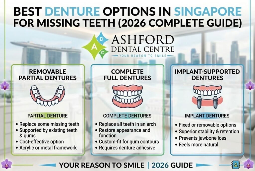 Best Denture Options in Singapore for Missing Teeth (2026 Complete Guide)