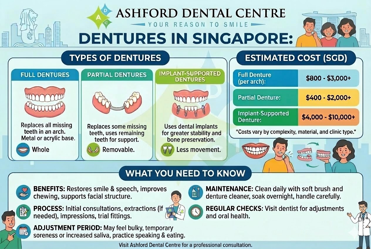 Dentures in Singapore Cost, Types & What You Need to Know